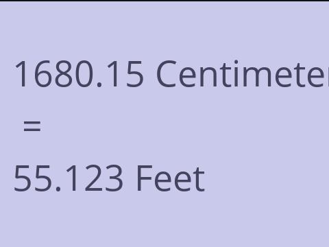 1680.15 CM TO FEET