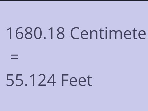 1680.18 CM TO FEET