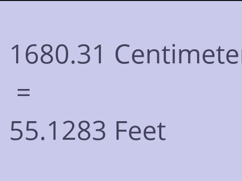 1680.31 CM TO FEET