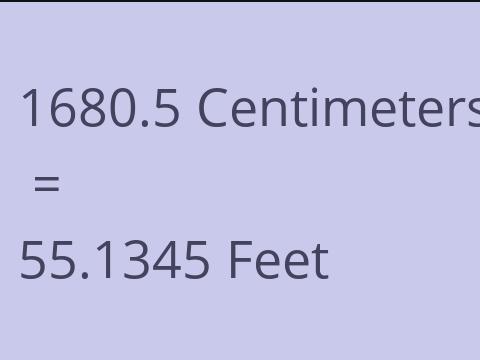 1680.5 CM TO FEET