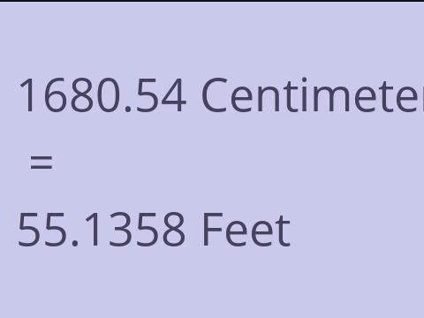 1680.54 CM TO FEET