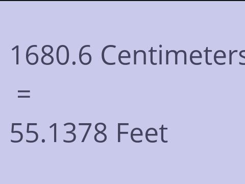 1680.6 CM TO FEET