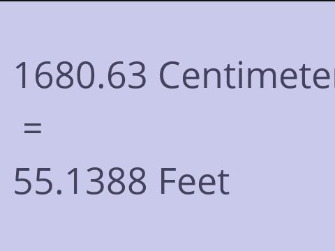 1680.63 CM TO FEET