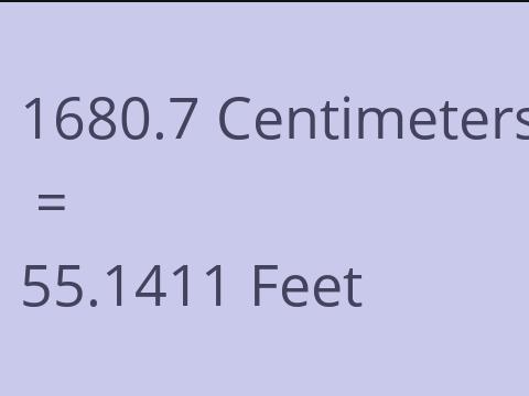 1680.7 CM TO FEET