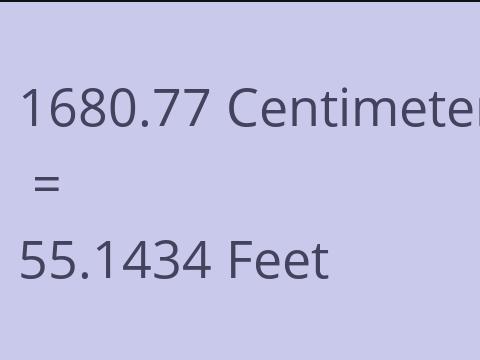 1680.77 CM TO FEET