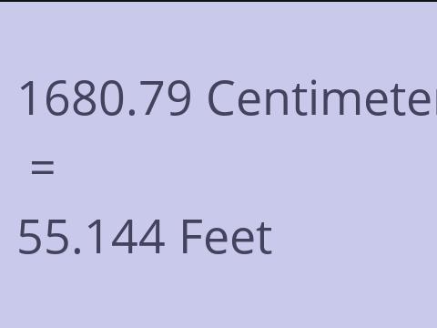 1680.79 CM TO FEET