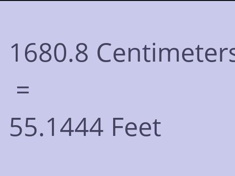 1680.8 CM TO FEET