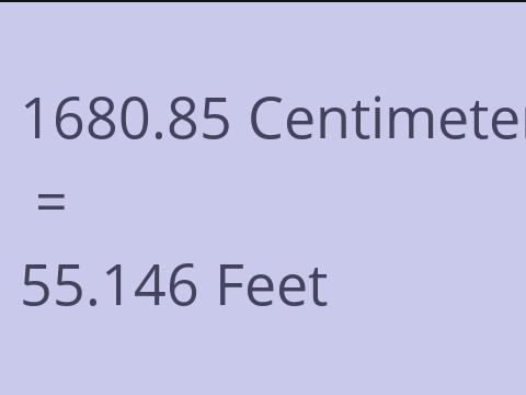 1680.85 CM TO FEET