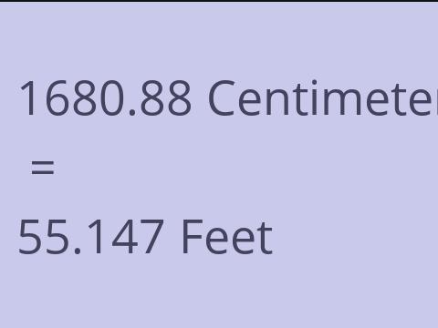 1680.88 CM TO FEET