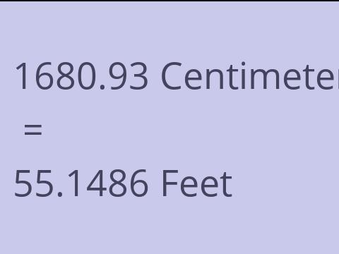 1680.93 CM TO FEET