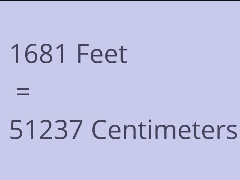 1681 FEET TO CM