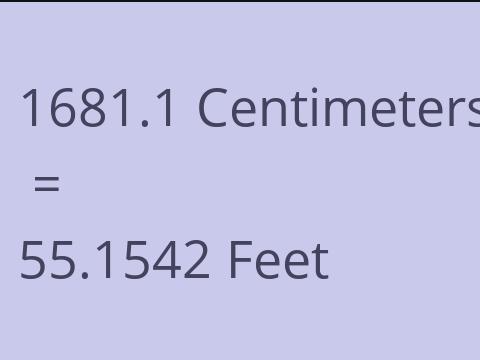 1681.1 CM TO FEET