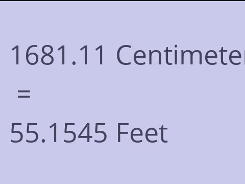 1681.11 CM TO FEET