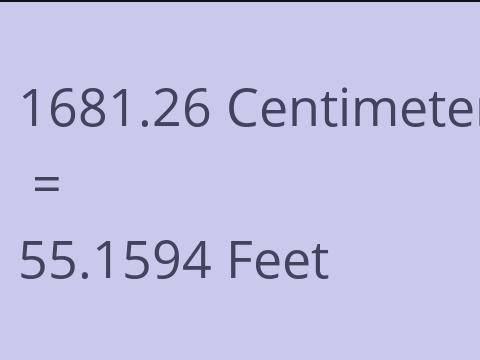 1681.26 CM TO FEET