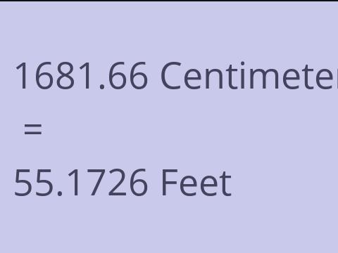 1681.66 CM TO FEET