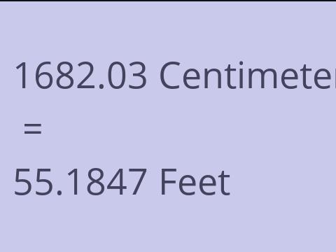 1682.03 CM TO FEET