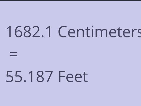 1682.1 CM TO FEET