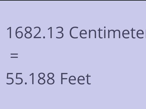 1682.13 CM TO FEET