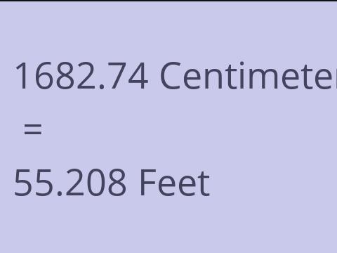 1682.74 CM TO FEET