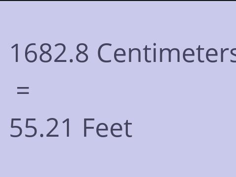 1682.8 CM TO FEET