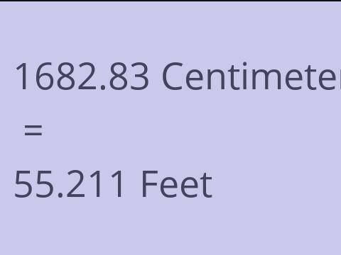 1682.83 CM TO FEET