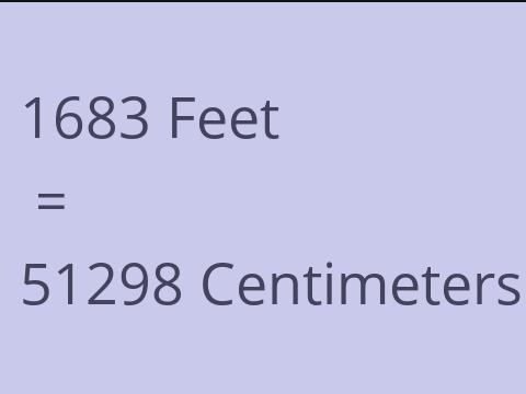 1683 FEET TO CM