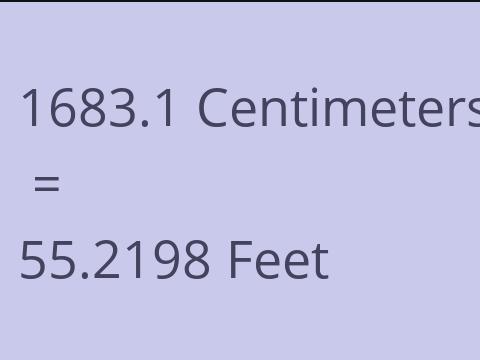 1683.1 CM TO FEET