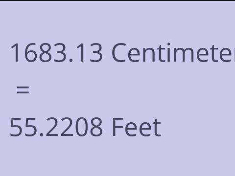 1683.13 CM TO FEET