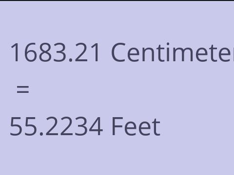 1683.21 CM TO FEET