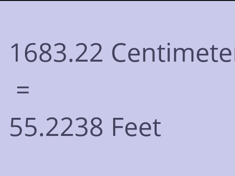 1683.22 CM TO FEET