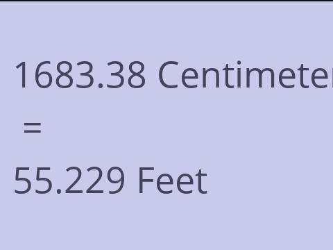 1683.38 CM TO FEET