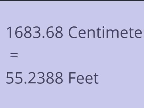 1683.68 CM TO FEET