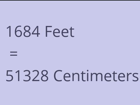 1684 FEET TO CM