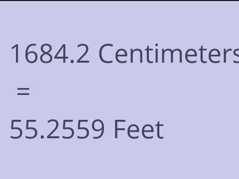 1684.2 CM TO FEET