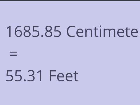 1685.85 CM TO FEET