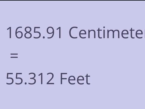 1685.91 CM TO FEET