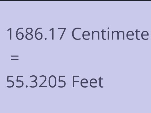 1686.17 CM TO FEET