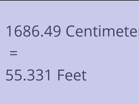 1686.49 CM TO FEET