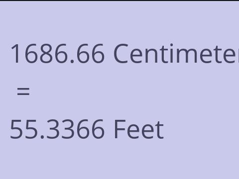 1686.66 CM TO FEET