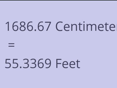 1686.67 CM TO FEET