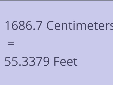 1686.7 CM TO FEET