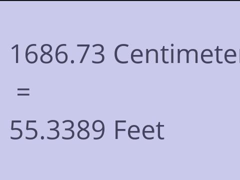 1686.73 CM TO FEET