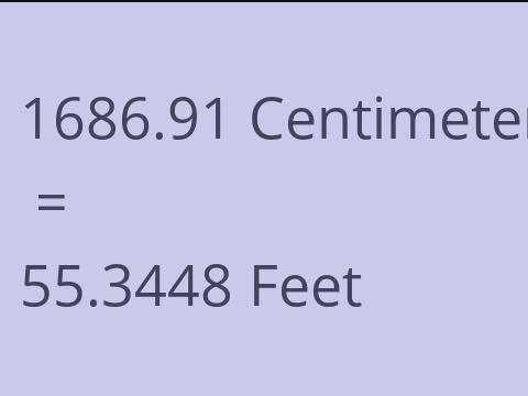 1686.91 CM TO FEET