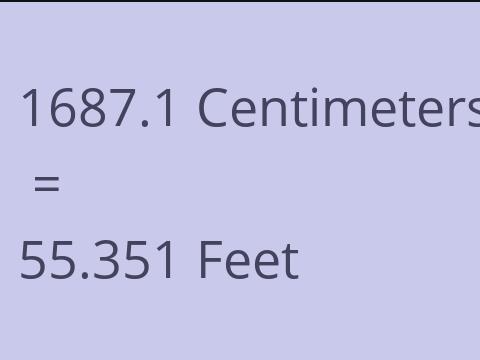 1687.1 CM TO FEET