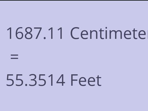 1687.11 CM TO FEET