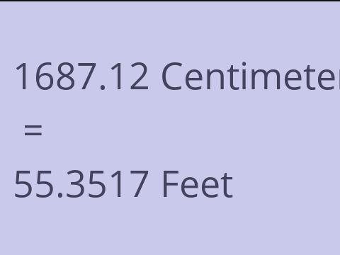 1687.12 CM TO FEET