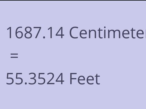 1687.14 CM TO FEET