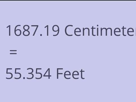 1687.19 CM TO FEET