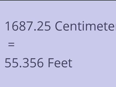 1687.25 CM TO FEET