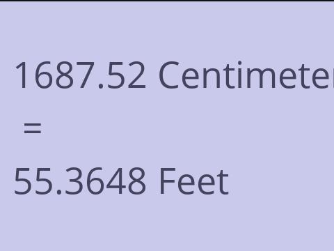 1687.52 CM TO FEET